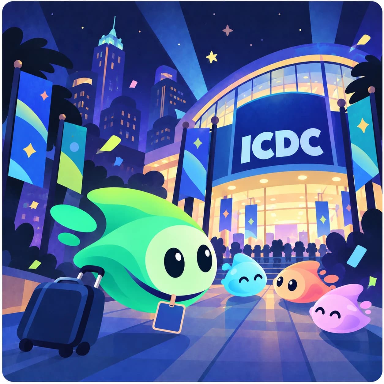 DecaLive mascots arriving at ICDC